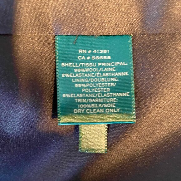 NWT Ralph Lauren Ladies Black Wool Tuxedo-Style Blazer - Picture 10 of 14